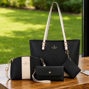 4 Pcs Combo Bag Laptop bag Black/white