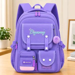 waterproof school bag version 10(Light purple)